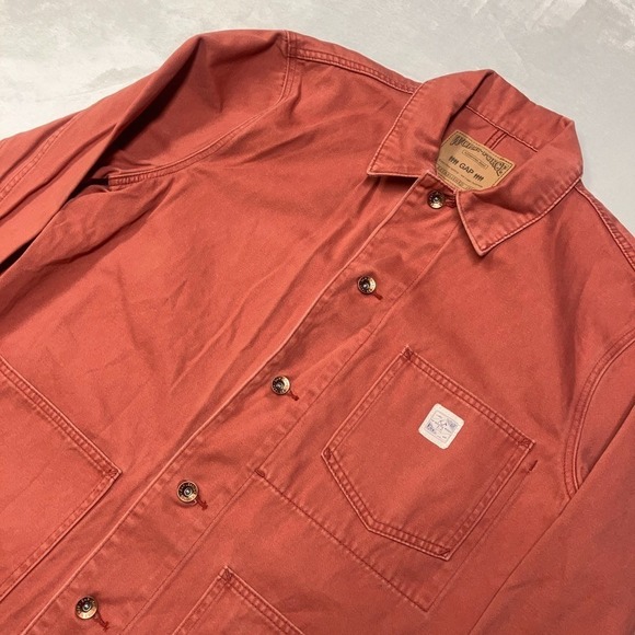 GAP Other - Vintage GAP Work Force Jacket Men's Large Red Chore Barn Coat Unlined Field